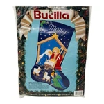 Bucilla 18" Christmas Stocking Kit 82825 Holy Nativity Felt Sequin Beads New. Fixed Price $39.99.