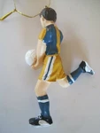 Soccer Player Boy Christmas Ornament Guc. Fixed Price $9.97.