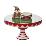Transpac 12.25 In Holiday Santa Elf Dolomite Pedestal And Dip Bowl Set Of. Fixed Price $58.99.