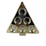 Gold Holiday Christmas Tree Tealight Candle Holder Studio Nova 9" Vtg Holds 6. Fixed Price $17.99.