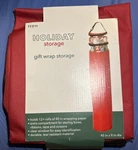 New Wrapping Paper Storage Organizer Red Holds Up 12 Rolls Santa's Bags. Fixed Price $13.99.