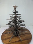 Metal Brutalist Christmas Tree 17 In High About 15 Wide. Fixed Price $78.75.