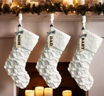 Aogu 3 Pack 18 Inch Faux Fur Christmas Stockings Cable Knit White. Fixed Price $22.99.
