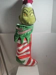 Dr. Seuss Grinch Animated Stocking Red And Green "you're Mean One Mr.. Fixed Price $27.50.