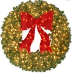 Best Choice Products 24IN Artificial Pre-lit Fir Christmas Wreath Decor 10443. Fixed Price $29.06.