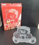 Mikasa Crystal Holiday Bear Platter 11.5" With Original Box Japan Frosted. Fixed Price $16.49.