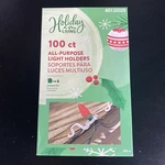 Qty 50 Box Lot New Holiday Living 100 Ct. Christmas Light Holder/roof Clips. Fixed Price $100.00.