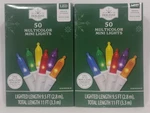 Lot Of 2 Holiday Time Led Mini Christmas Lights Multicolor 11 Ft 50-COUNT. Fixed Price $19.85.