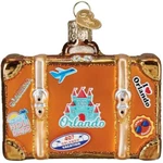 Old World Christmas Blown Glass Ornament For Tree, Orlando Suitcase. Fixed Price $25.21.