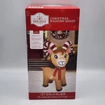 Holiday Time Christmas Bighorn Sheep Airblown Yard Inflatable 48" Led Easy Setup. Fixed Price $19.95.