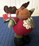 Joann Fabrics Christmas Moose Figure Doll Knit Scarf Snowflake Decor Deer. Fixed Price $18.00.