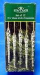 Kurt Adler Glass Icicle Ornament Set 12 Clear Twisted Crystal Style New!!. Fixed Price $24.99.