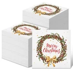 200 Pcs Paper Napkins Christmas Rustic Retro Decorative Holidays Wreath Style. Fixed Price $29.25.