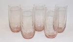 Set 5 Lenox Pink Swag Draped Art Deco Water Ice Tea Glasses. Fixed Price $49.99.