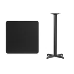Bowery Hill Cast Iron/pvc Square Restaurant Bar Table In Black. Fixed Price $340.99.