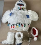 Productworks Bumble Rudolph Lighted Christmas Yard Decor White Fur Santa Hat. Fixed Price $71.99.