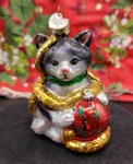 Old World Christmas Glass Blown Hand Painted Ornament, Holiday Kitten. Fixed Price $19.99.