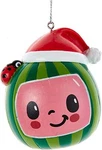 Kurt Adler Cocomelon Watermelon With Santa Hat Christmas Ornament. Fixed Price $14.45.
