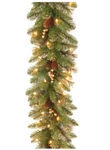 Christmas 9 Ft. X 10 In. Glittery Gold Pine Garland With Cones. Fixed Price $45.99.
