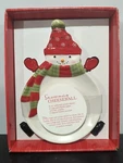 Hallmark 5 Piece Spreader Set 10" Snowman Cheeseball With Recipe. Fixed Price $10.99.