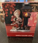 Kirkland's Home Santa Flicker Light Christmas Figurine Hand Painted New Box. Fixed Price $13.05.