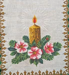 Nagel Table Runner Piepmats Jute Cotton Candle Flowers Floral Woven Germany. Fixed Price $14.94.