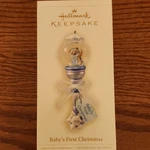 Hallmark Keepsake Baby's First Christmas 2006 Glass Dated Snowflake Teddy Bear. Fixed Price $199.99.