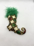 Value Arts Handmade Cloisonne Harlequin Stocking Hanging Christmas Ornament. Fixed Price $19.95.