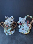 Fitz & Floyd Enchanted Holiday Fox Bear Bow Sugar Creamer Decor. Fixed Price $22.00.