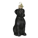 Old World Christmas Black Labrador Dog Collection Glass 3.75 X 1.5,. Fixed Price $33.99.