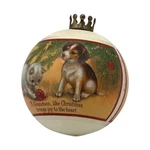 1983 Hallmark Grandson Satin Ornament Puppy Kitten Pets Unbreakable W/box. Fixed Price $9.49.