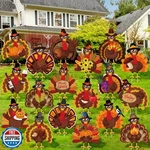 Yuntau 18 Pcs Large Fall Yard Signs With Stakes Styles Thanksgiving Lawn. Fixed Price $39.99.