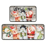 Christmas Kitchen Mats Set Of 2, Decorations For Home Deer Snowman .... Fixed Price $38.30.