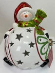 Qvc Home Reflections Snowman Luminary Flameless Led Ceramic Ornament Nib. Fixed Price $24.95.