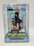 Kurt S. Adler Noble Gems City Scapes Chicago Glass Ornament 5". Fixed Price $15.98.