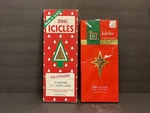 Vintage-(lot Of 2)RAUCH/BRITE Star Gold Tinsel Icicles Made U.s.a. Nos Read. Fixed Price $28.00.