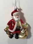 Blown Glass Large Santa Christmas Tree Ornament Midwest Cbk. Fixed Price $15.30.