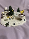 Pfaltzgraff Snow Bear Candle Holder Tea Light Scenic Village Christmas Box. Fixed Price $23.39.