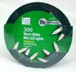 Home Accents Holiday 300 Led Warm White Mini Lights Constant 86 Feet Long New. Fixed Price $49.99.