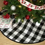Black White Buffalo Plaid Christmas 48" Tree Skirt New. Fixed Price $10.99.