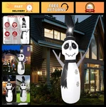 9FT Grey Snowman Inflatable Decoration With Lights For Outdoor Holiday Yard. Fixed Price $38.99.