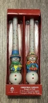 Vtg Snowman Taper Candles Set Of 2 American Greetings Colorful New Box. Fixed Price $12.99.