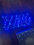 Restoration Hardware New 50 Feet Strand Of Starry Sapphire Lights Silver Wire. Fixed Price $99.99.