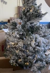 Nearly Natural 5' Flocked Vermont Mixed Pine Artificials Tree W/ 150 Lights. Fixed Price $88.77.