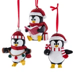 Kurt Adler 3" Penguin With Glitter Hat Ornaments Set Of. Fixed Price $23.65.