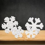 Ladyrosian Wooden Snowflake Decorations 4 Pack Standing & Hanging Xmas Ornaments. Fixed Price $5.88.