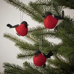 Ikea Vinterfint Bird Ornaments Red Black Felt Christmas Decor Nib Set Of 3. Fixed Price $25.00.