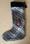 Polo Ralph Lauren Holiday Ski Bear Barron Plaid Black Velvet Christmas Stocking. Fixed Price $88.00.