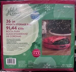 Holiday Living Large Wreath Storage Bag - 36" X 0795711 New Red. Fixed Price $8.99.