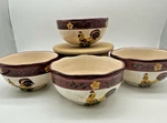 Northcrest Home Bowls 4 Red Rooster Painted 6" Cereal Country Chic Farm. Fixed Price $21.00.